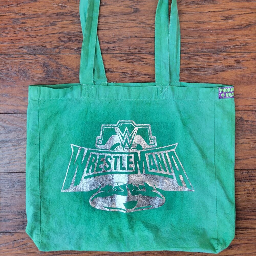 PhrankenKrafts WRESTLEMANIA XL 40 Liberty Bell Philly Handmade Green Silver Tote